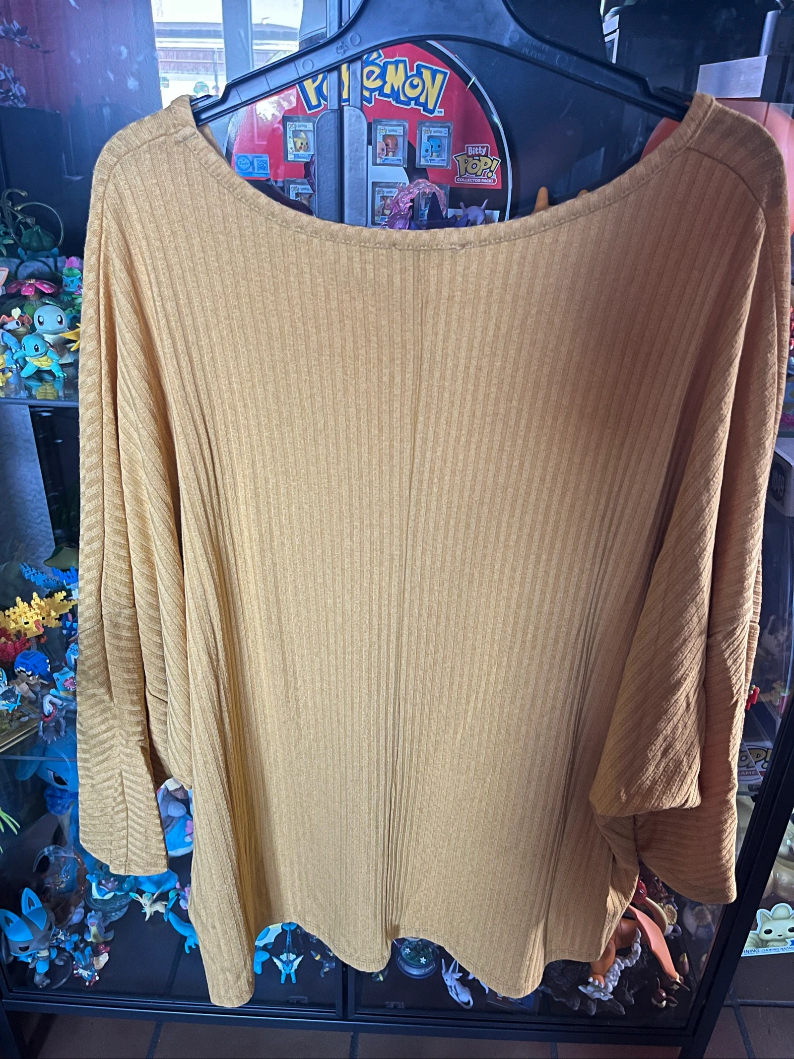 MS Mode Estival: Blusa mostarda mangas morcego – photo 2